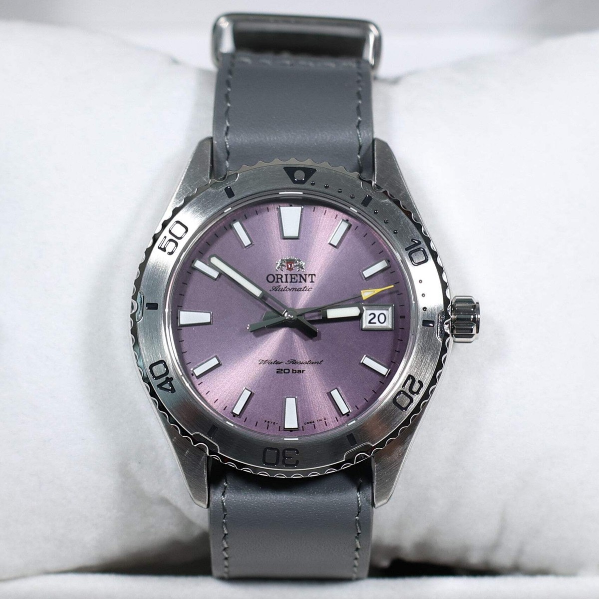 Orient Mako Automatic Stainless Steel Purple Dial Men's Sports