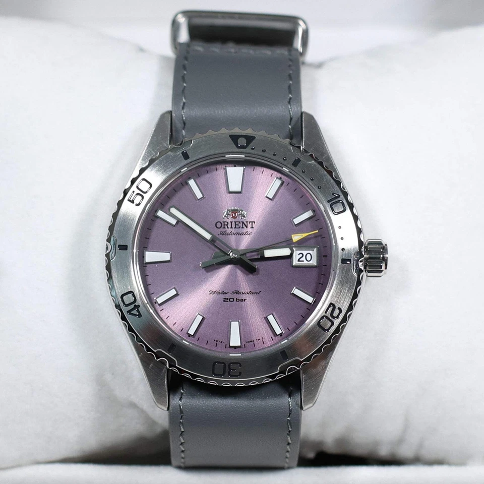 Orient Mako Automatic Stainless Steel Purple Dial Men's Sports Watch RA-AC0Q07V - Image 2 of 4