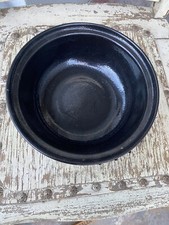 Heath Ceramics Soup/Serving Bowl Chic Black Glaze, Ribbed Accent, Multi Use See