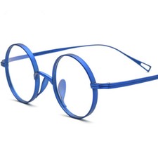Vintage Pure Titanium Small round Eyeglass Frames Optical RX Glasses 45-22-145