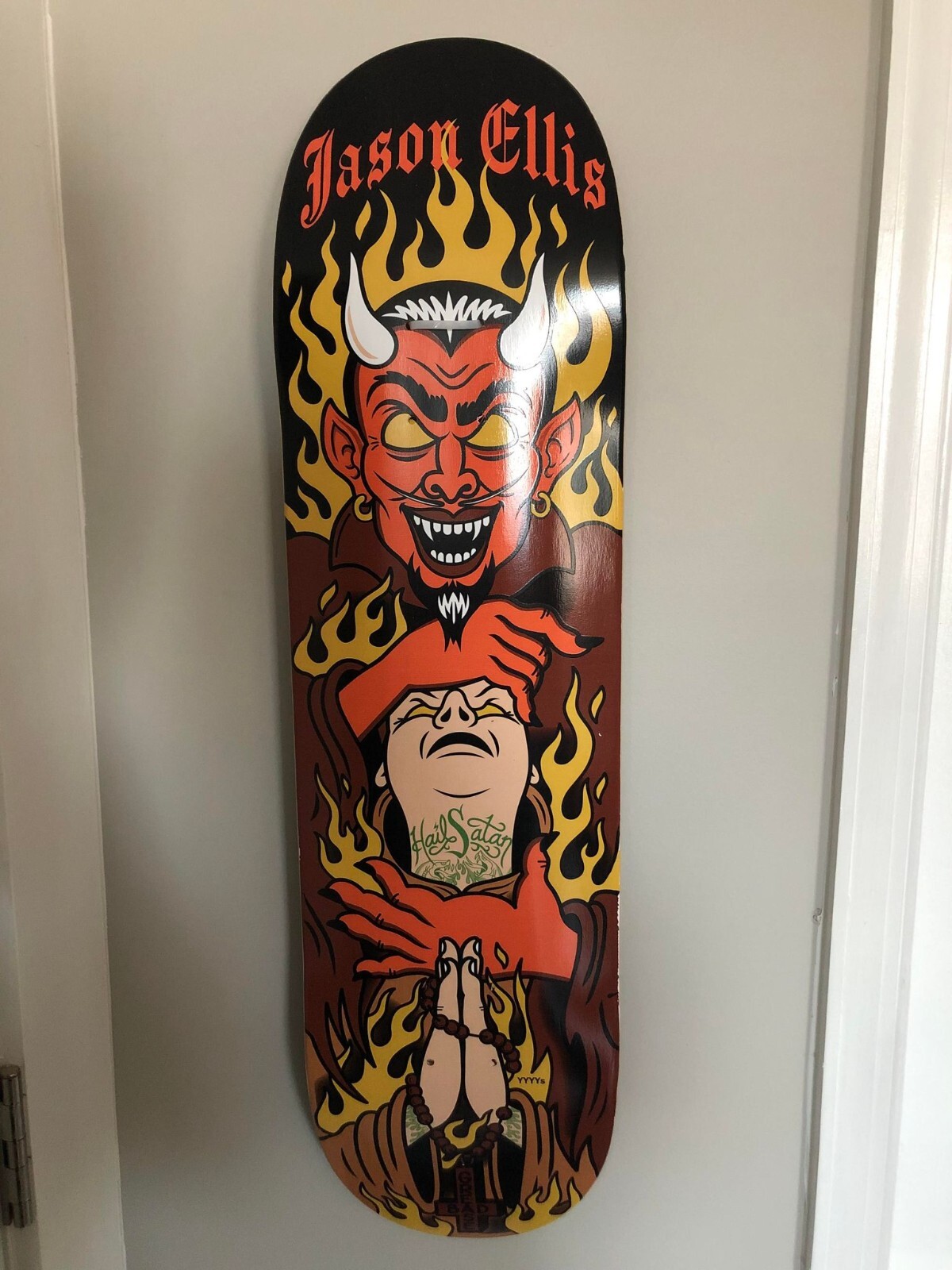 Bad Grease Inc - Jason Ellis - Devil skateboard - 8.0