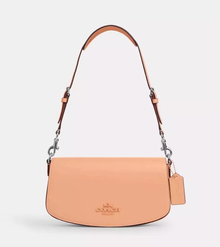 NWT Coach Leather Andrea Shoulder Bag In Novelty Leather/Faded