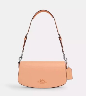 NWT Coach Leather Andrea Shoulder Bag In Novelty Leather/Faded