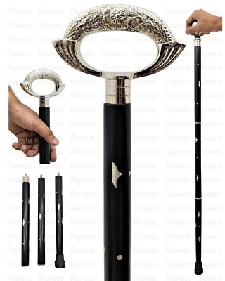 37  Brass Eagle Talon Heavy Hook Handle Wooden Walking Stick Cane Gift