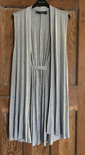 Nina Leonard Longline Grey Marl Waistcoat Size Medium