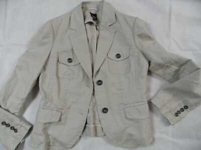 ESPRIT collection schöner Leinenblazer beige Gr. 36 TOP KFS1119