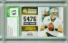 2012 Panini Score Drew Brees Numbers Game CSG 9.5