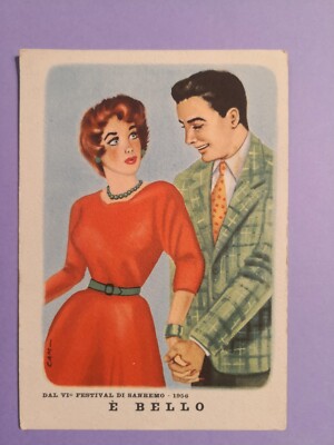 VI FESTIVAL DI SANREMO 1956 E' BELLO ILLUSTRATORE CAM
