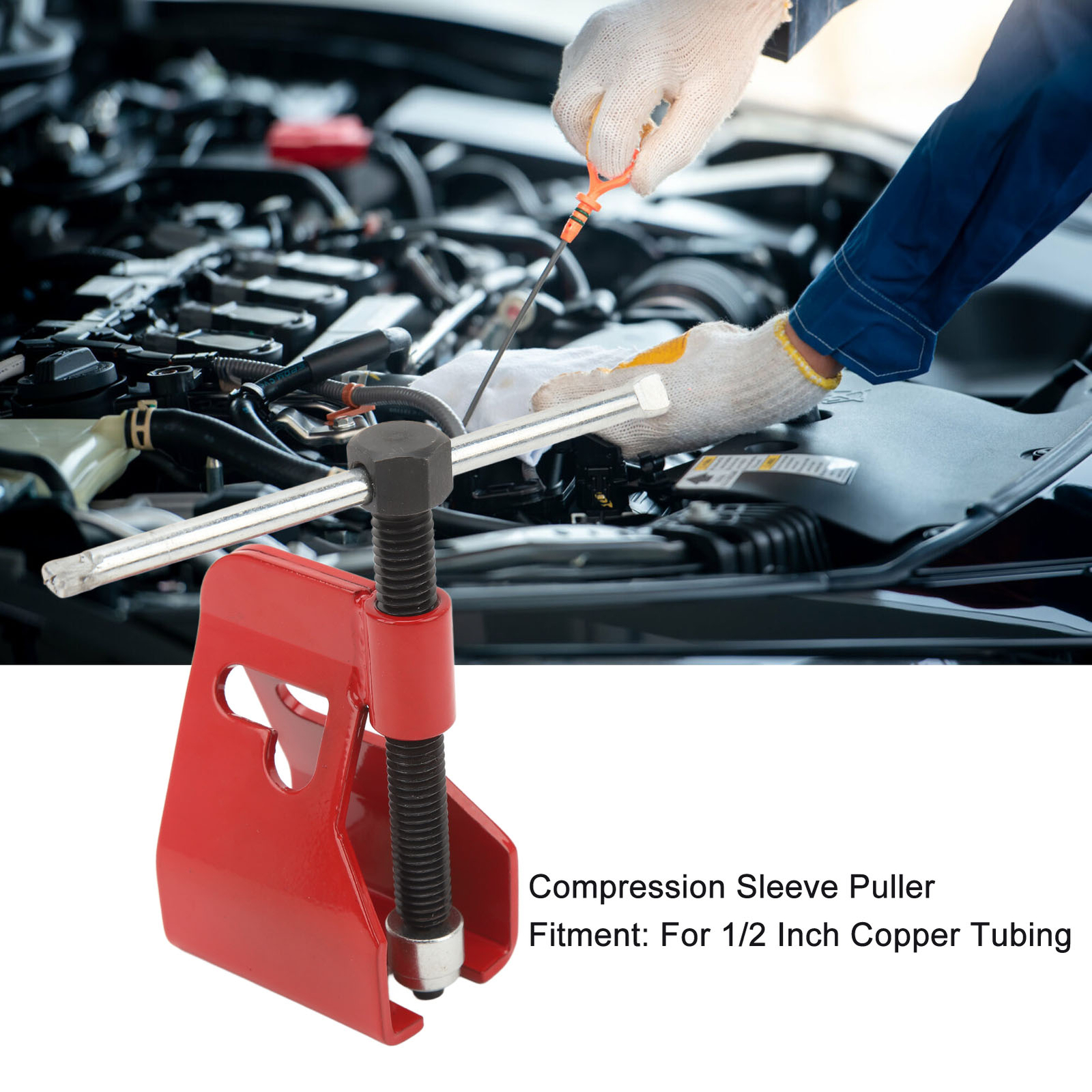 * Compression Sleeve Puller Red Nut Pipe Ferrule Removal Plumbing Tool