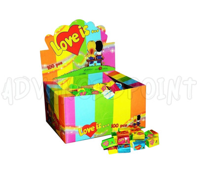 Love Is Chewing Gum 100 pcs Box - Assorted Flavors with Love Comics