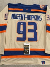 JSA COA RYAN NUGENT HOPKINS Signed Autographed Edmonton Oilers Hockey Jersey 