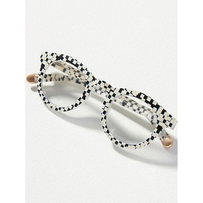 New Anthropologie Peepers Black & White Frame of Mind Blue Light Readers +1.25
