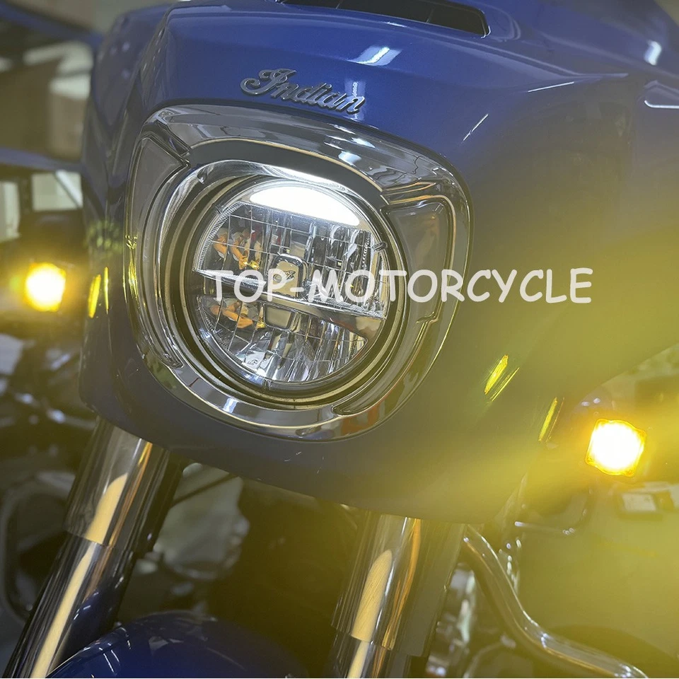 Luzes de seta dianteiras de motocicleta Shark Demon para Indian Chieftain 2014-2025 - Imagem 3 de 4