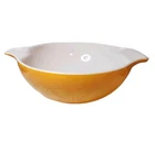 Vtg Pyrex Sunflower Daisy Cinderella Mixing Bowl 444 Orange Yellow Flowers 4 Qt