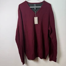 Jos. A. Bank Traveler V Neck Preppy Academia Pullover Sweater Men XXL Holiday