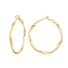 Large Gold Hoop Earrings for Women Lightweight Hypoallergenic Big 14K Gold Pl...