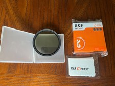 K F Concept 82mm Variable ND2-ND400 ND Lens Filter 1-9 Stops for Camera Lens,