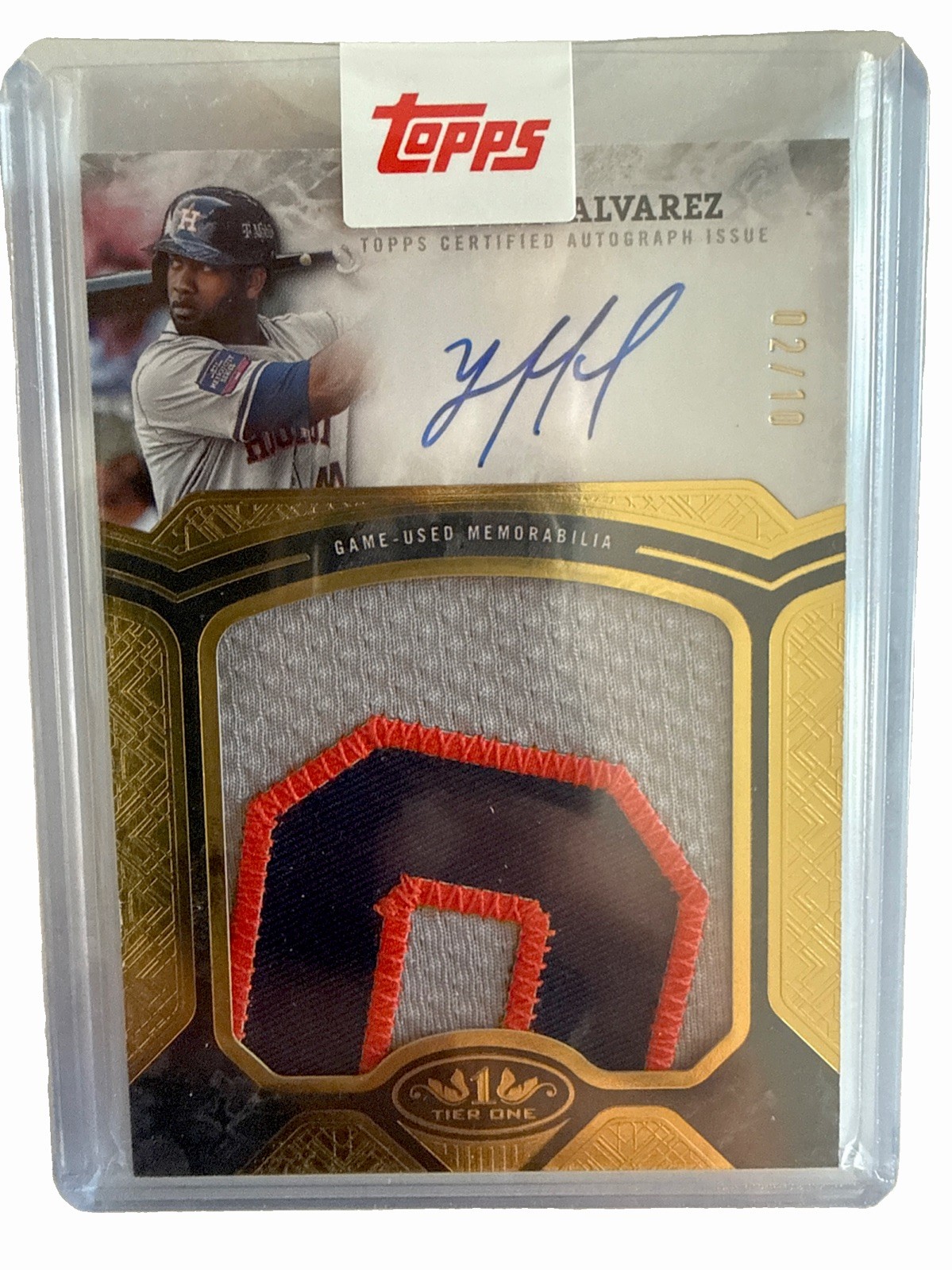 2025 Topps Tier One Yordan Alvarez Auto Prodigious Patches 02/10 Astros