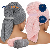 Mikrofaser Handtuch 100X60Cm Haarturban Elastisches Band Schnell Trocknend 2