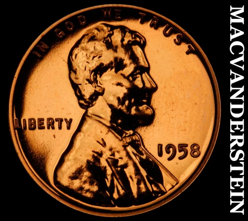 1958 Lincoln Wheat Cent- Choice Gem Proof Luster No Reserve #J1810