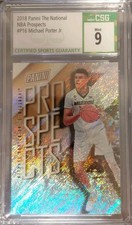 2018 Michael Porter Jr Panini National Convention Prospects #34/199 CGC 9 Nets
