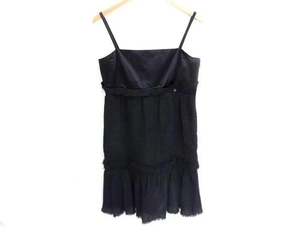 Abito smanicato nylon Chanel 09P P34925W04272 taglia 42 vestiti donna nero Fk3