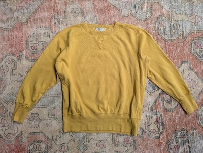 Levi's Vintage Clothing LVC Bay Meadows 50s Double V Stitch Mustard Sweatshirt M