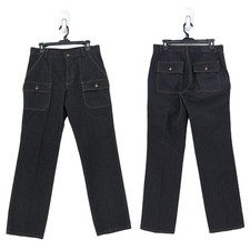 Lauren Jeans Co Ralph Lauren Women 10 Bush Cargo Pants Blue Denim Cotton VTG