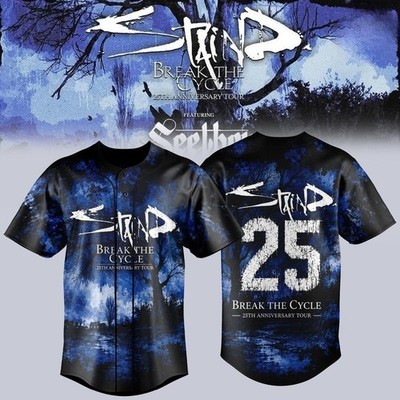 Staind Break The Cycle 25th Anniversary Tour 2026 Baseball Jersey