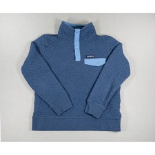 Patagonia Womens S Organic Cotton Quilted Snap-T Pullover Blue Outdoor