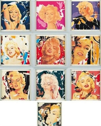 Mimmo ROTELLA, “Marilyn, i volti”, Serigrafia e Collage,Pop Art, Cinema, glamour - Foto 3 di 3