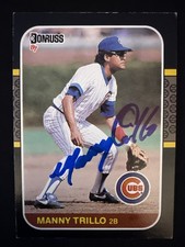 1987 Donruss Manny Trillo Signed Card 570 Cubs Autograph Auto