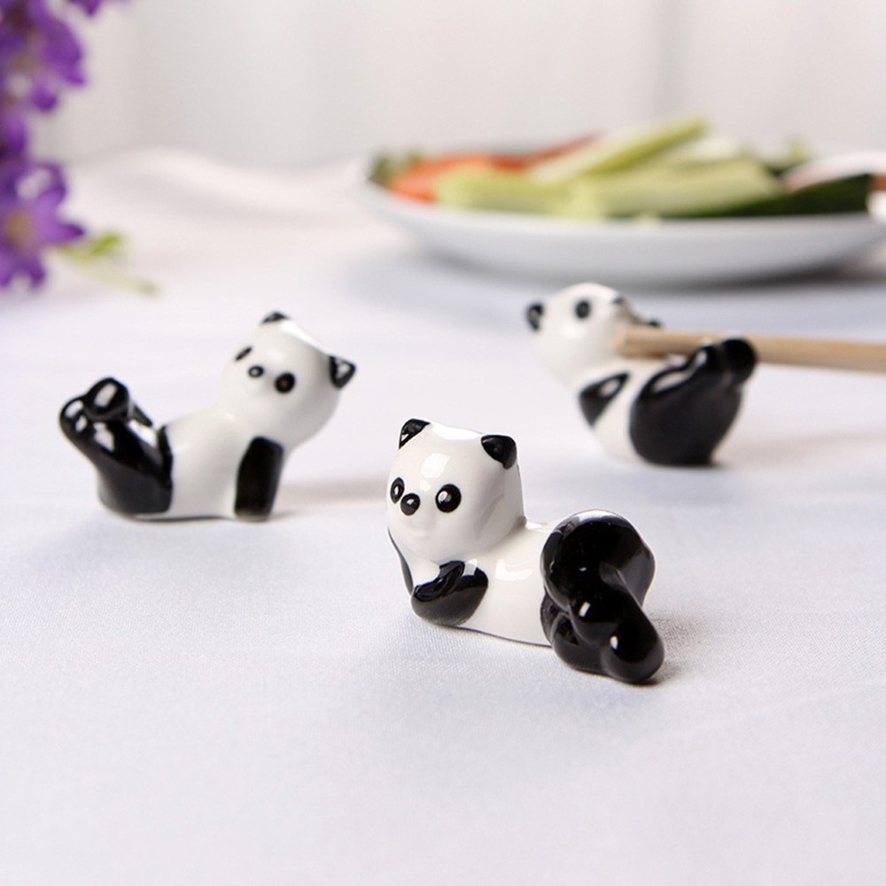 8 Pcs Ceramics Chopsticks Stands Holder Rest Cartoon Rack Desktop Adornment