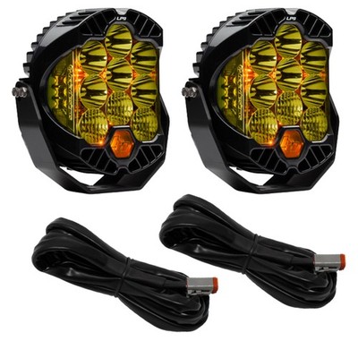 Baja Designs  LP9 Pro LED Amber Driving/Combo Lights Pair & Controller Harnesses