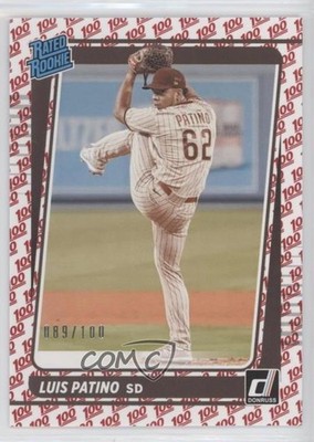 2021 Panini Donruss Rated Rookies One Hundred 89/100 Luis Patino Rookie RC 0ka4