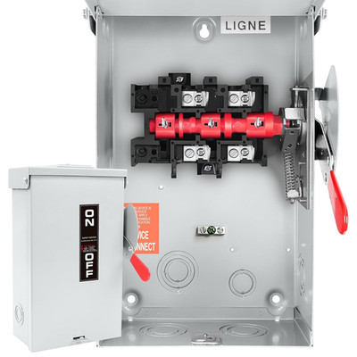 2026 Upgrade 60 Amp Disconnect Switch,2 Pole Safety Switch,Non-Fusible,Nema 3R S