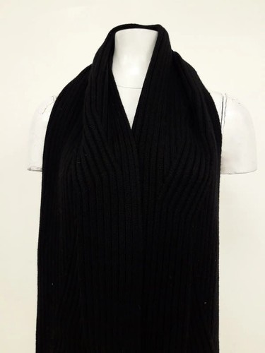 UGG Australia Ladies One Size Black Chunky Knit Wool Mix Long Scarf Pre - Loved - Picture 7 of 11