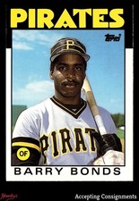 1986 Topps Traded #11T Barry Bonds XRC ROOKIE PIRATES
