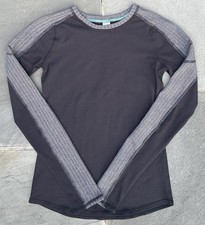 Ivivva by Lululemon Girls Long Sleeve Shirt Size 12 Herringbone Black