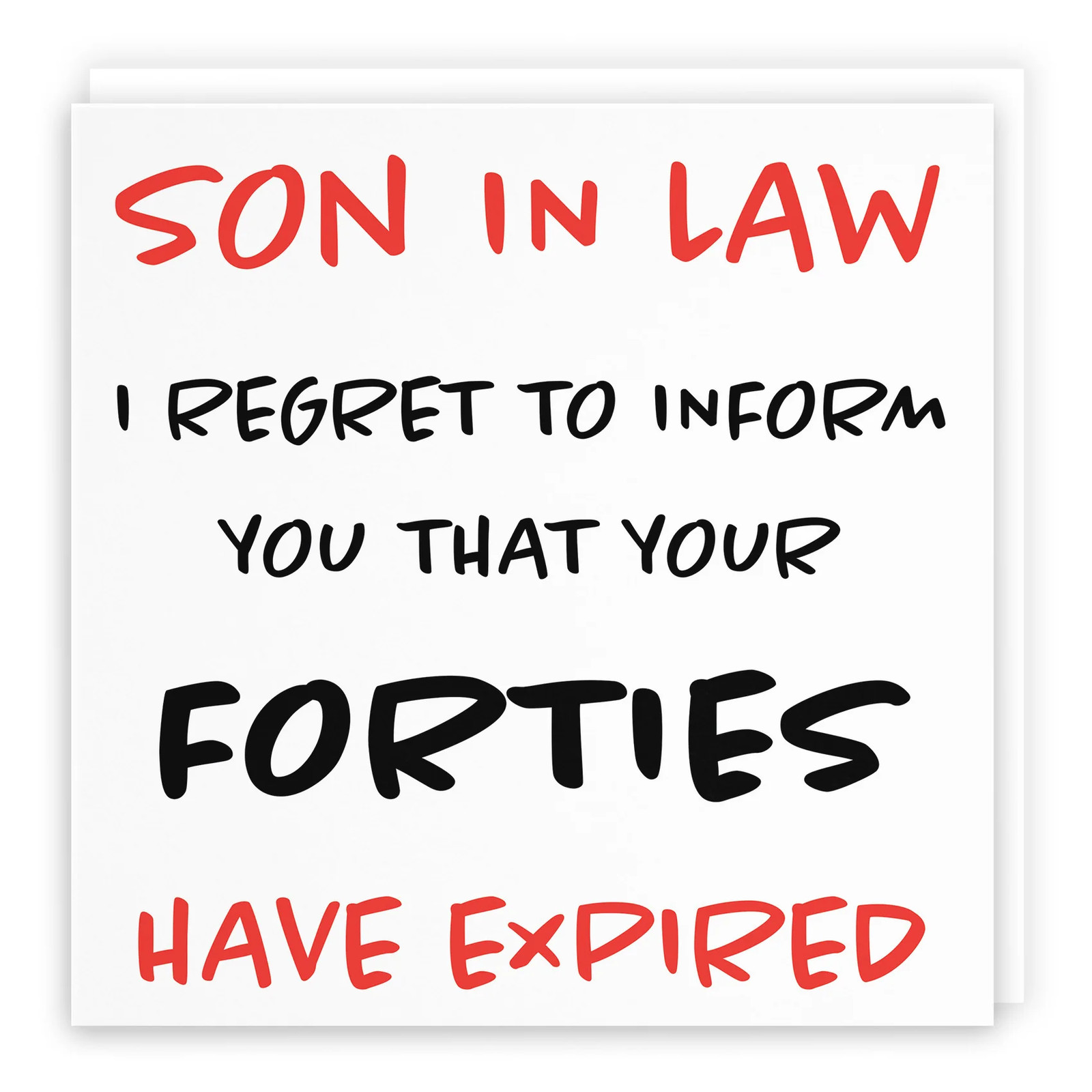 50th Son In Law Humorous Birthday Card Retro