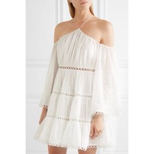 Zimmermann Jasper Dot Floating Mini Dress White Size 1