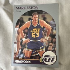 1990-91 NBA Hoops Mark Eaton #287 Utah Jazz Basketball Trading Card Base Set