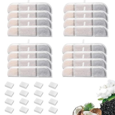 16 Packs Replacement Filters Compatible with DownyPaws Wireless Cat Water Fou...