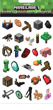 Minecraft-Sticker Sheet Set-50 Stickers-Double-Sided Licensed-New