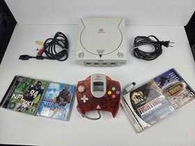 Sega Dreamcast Console HKT-3020 BUNDLE (Includes Controller & Cables + 4 Games)