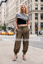 ZARA NEW WOMAN MID-RISE CRAFTED SATIN PANTS LEOPARD XS-XXL 1255/587/051