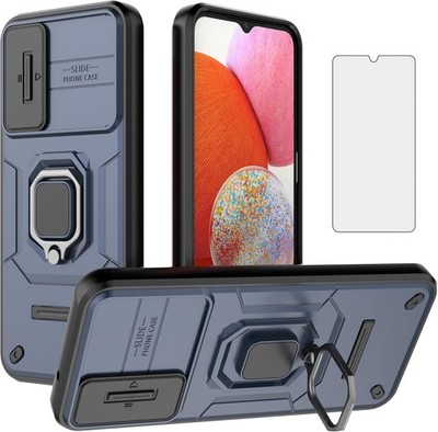 Phone Case for Samsung Galaxy A14/M14 5G with Slide Camera Cover and Screen Prot
