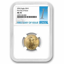 2026 1/4 oz American Gold Eagle MS-70 NGC (First Day of Issue) 4517.36 per troy oz