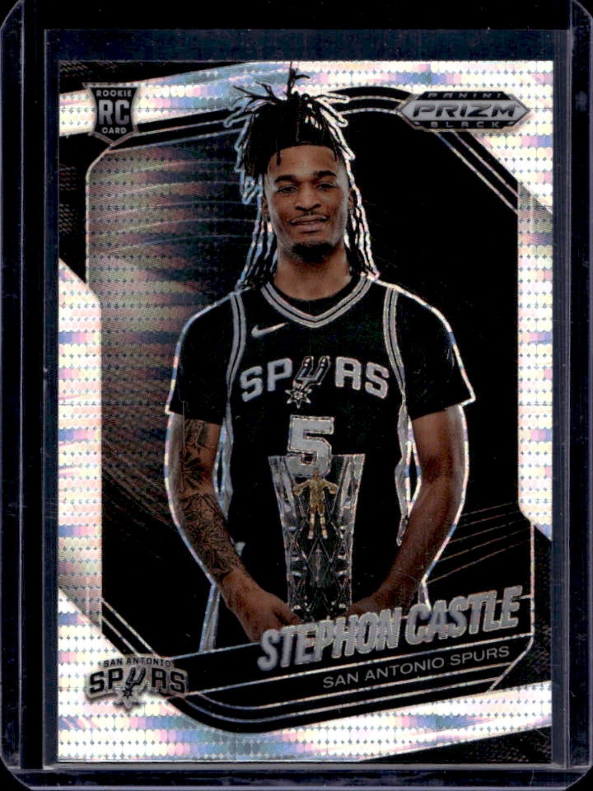 2024-25 Prizm Black Stephon Castle RC Pulsar Prizm Rookie #96 Spurs