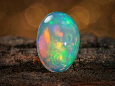 3.05 Carat Ethiopian Fire Opal Cabochon 11x8x5 MM Oval Shape Welo Fire Opal